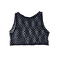 Y2k See Through Sleeveless Top Black - S