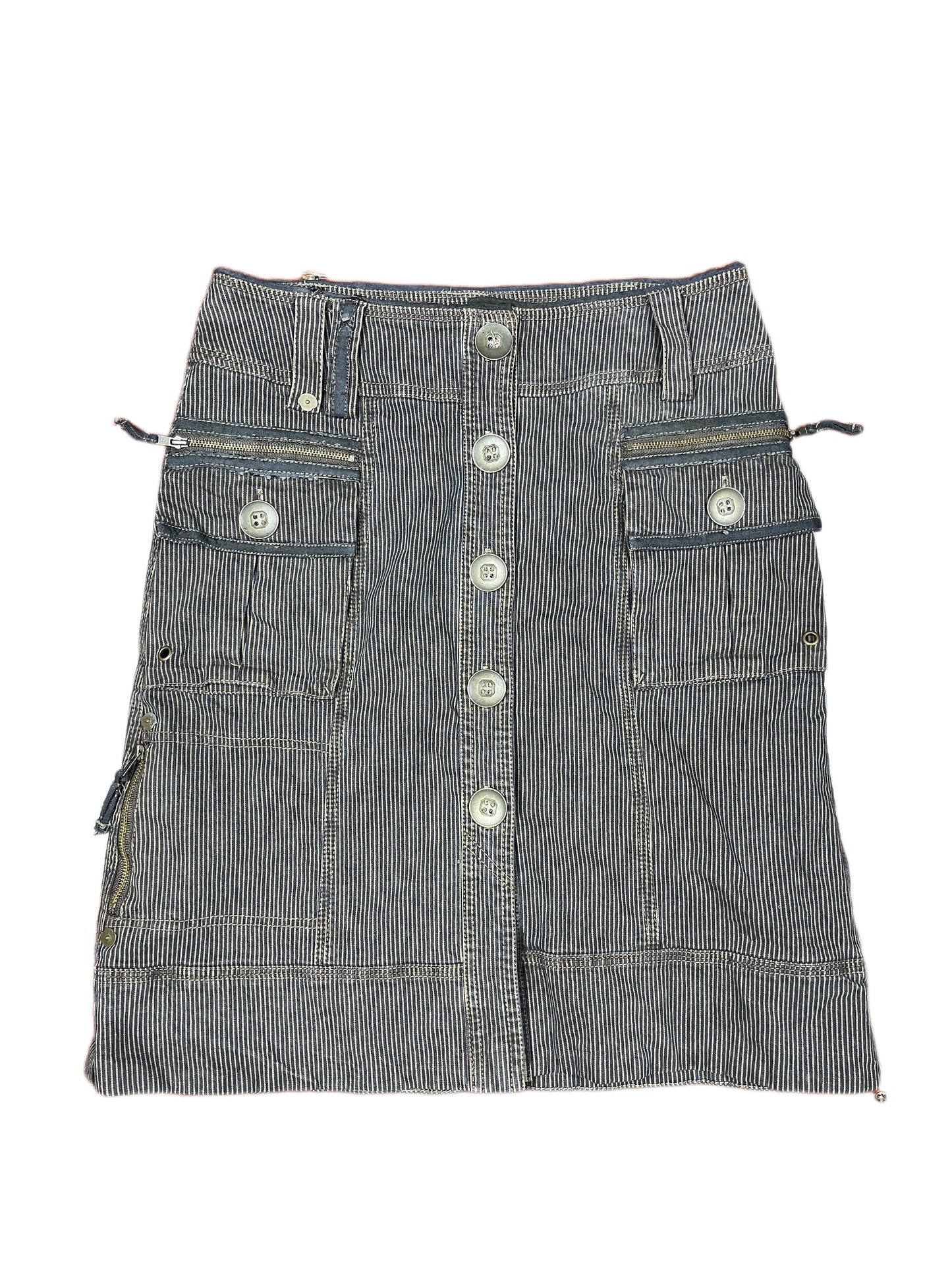 Y2k Promod Skirt Brown Black - M