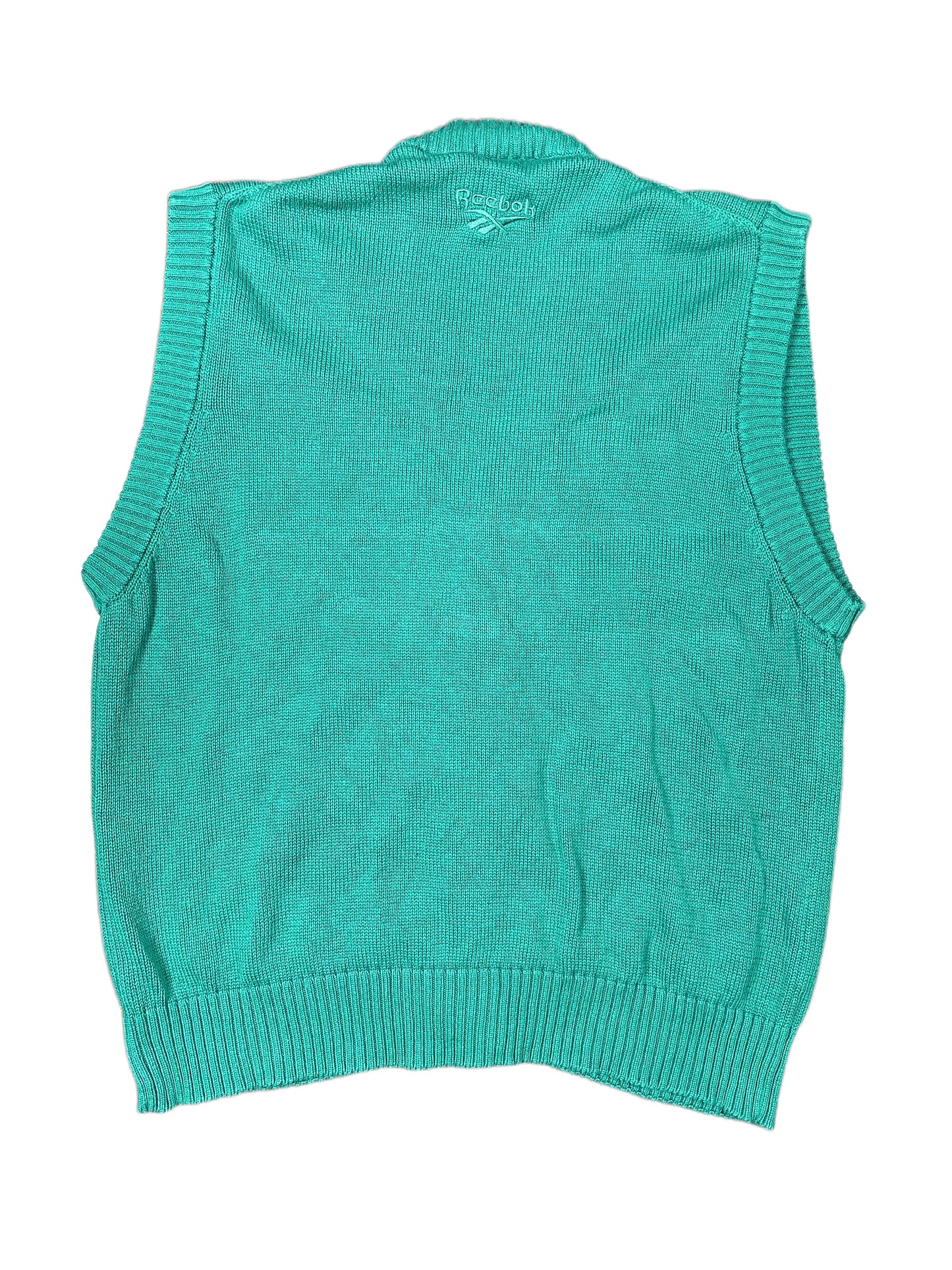 Vintage Reebok Golf Knit Vest Cardigan Green - L