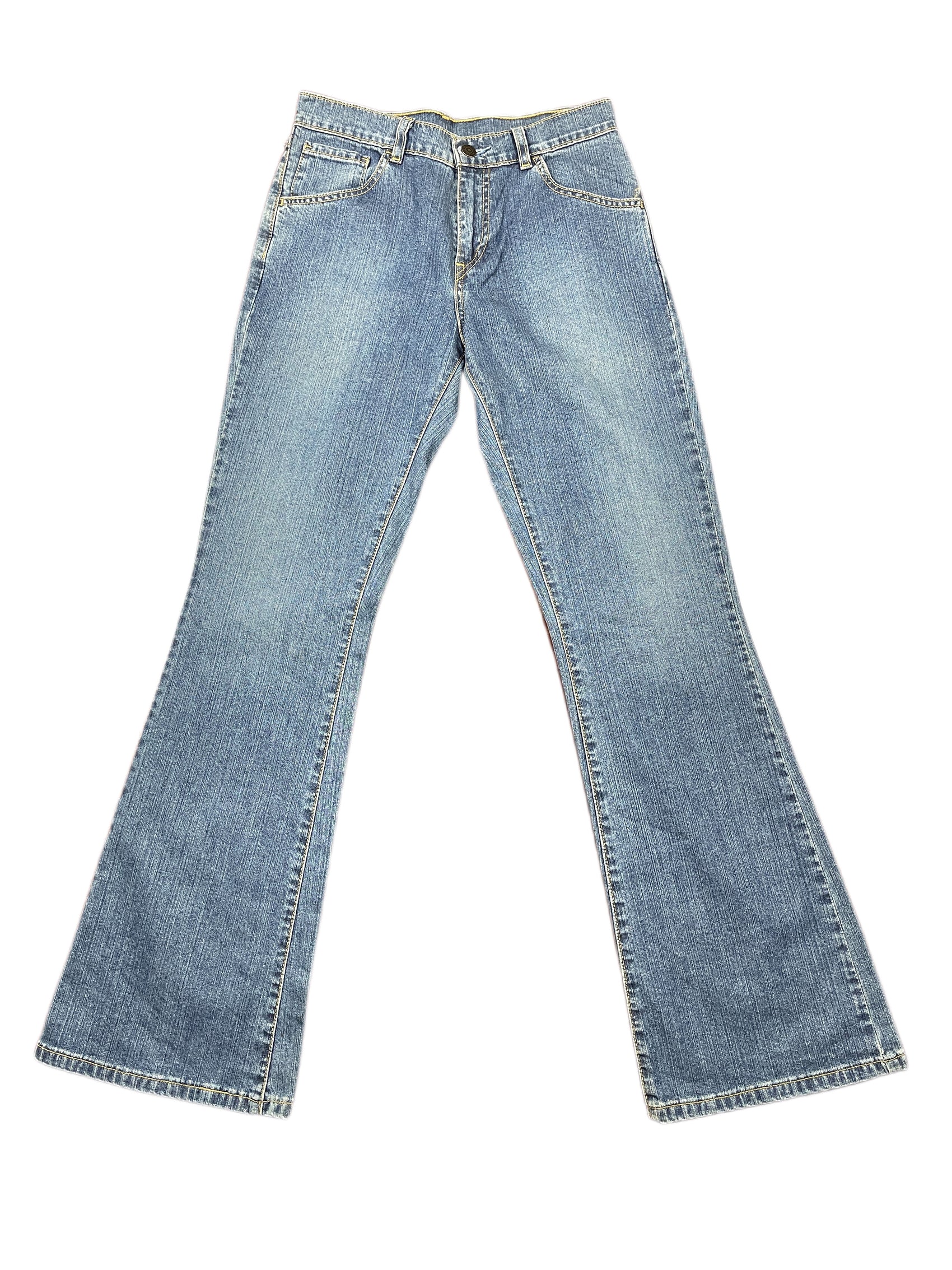 Y2k Levi's Flared Denim Pants Blue - S/M
