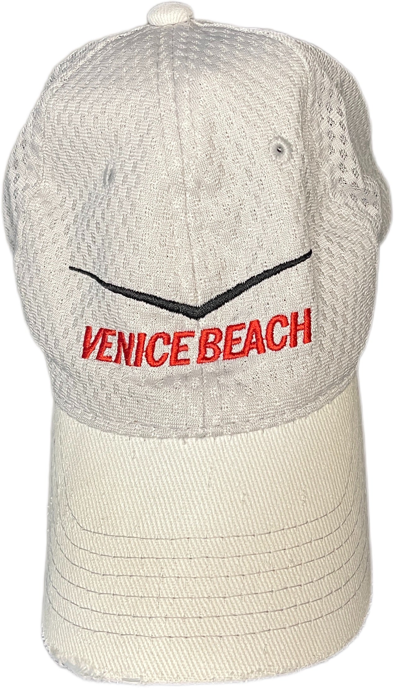 Vintage Venice Beach Distressed Cap White