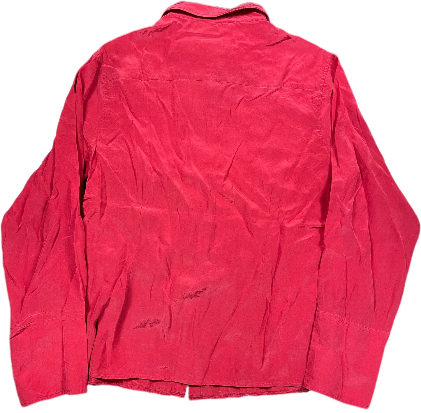 Vintage Antoine & Lili Long Sleeve Shirt Red Silk M