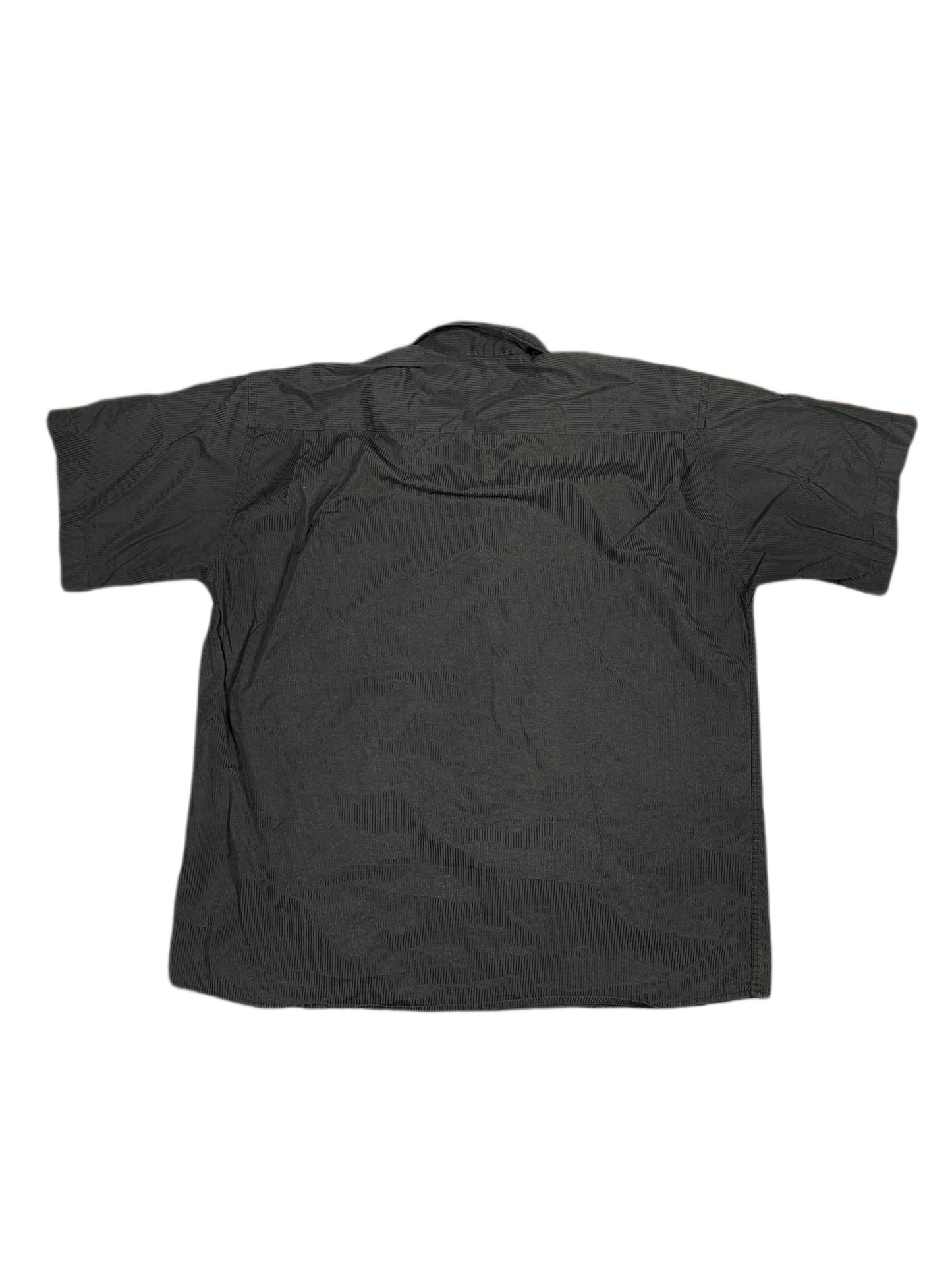 Vintage Armani Short Sleeve Shirt Striped Black - XXXL