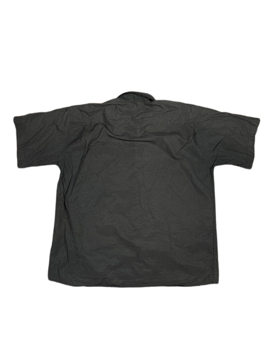 Vintage Armani Short Sleeve Shirt Striped Black - XXXL