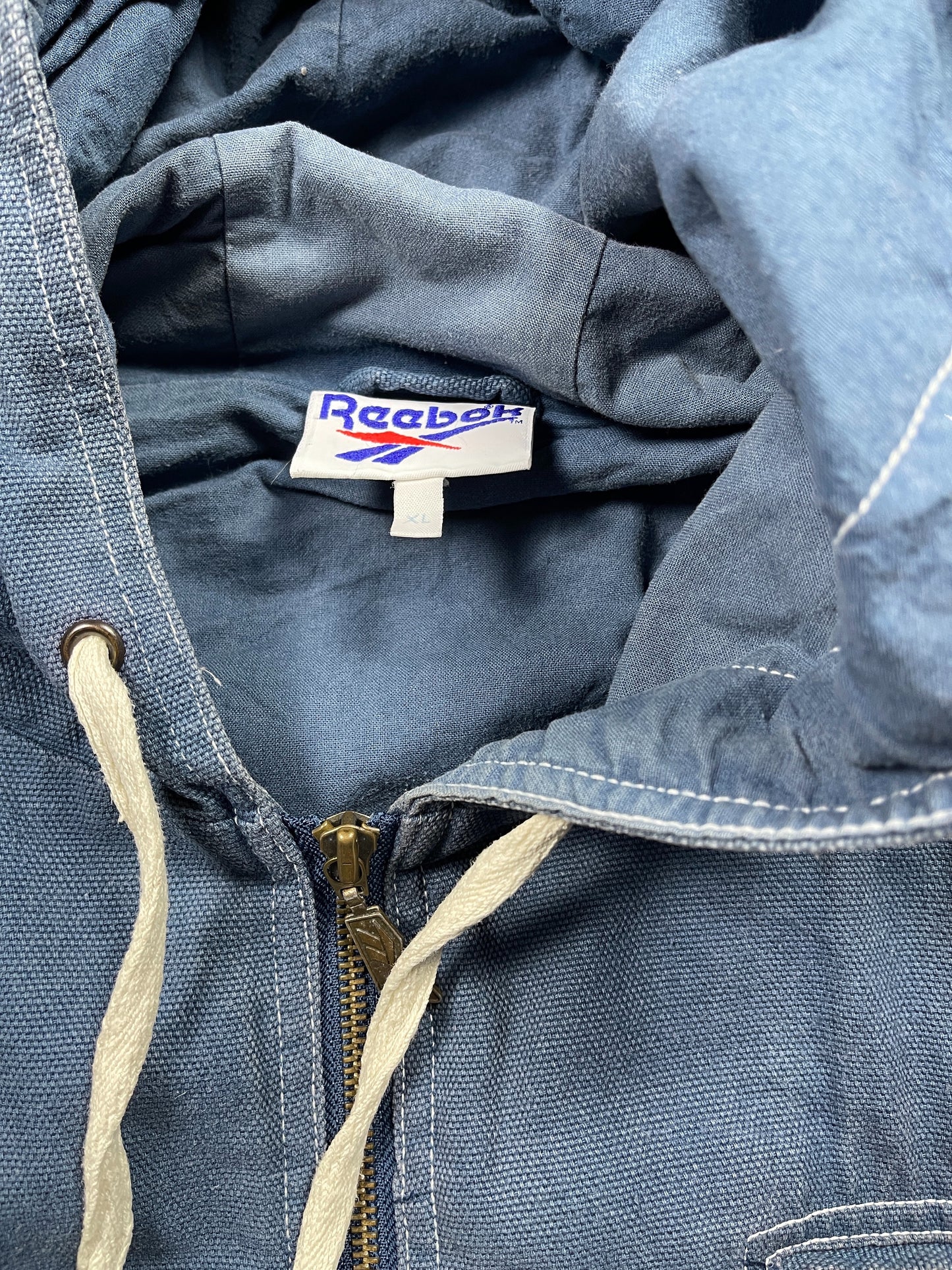 Vintage Reebok Jacket Washed Out Blue - XL