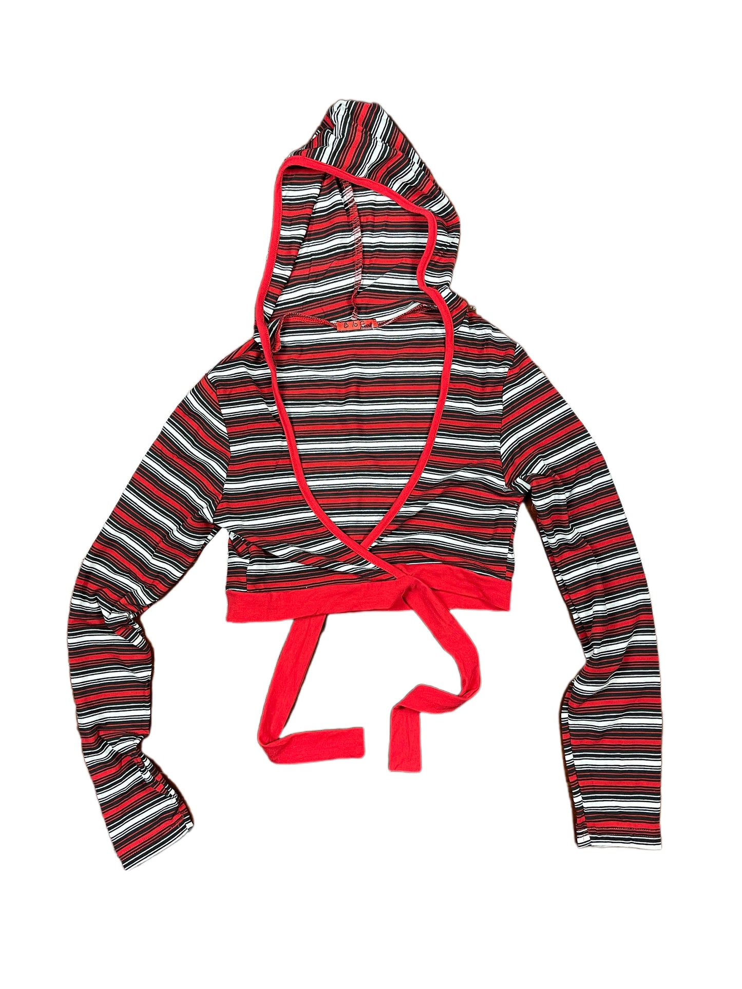 Y2k BbG Long Sleeve Top Hoodie Red Black - XL