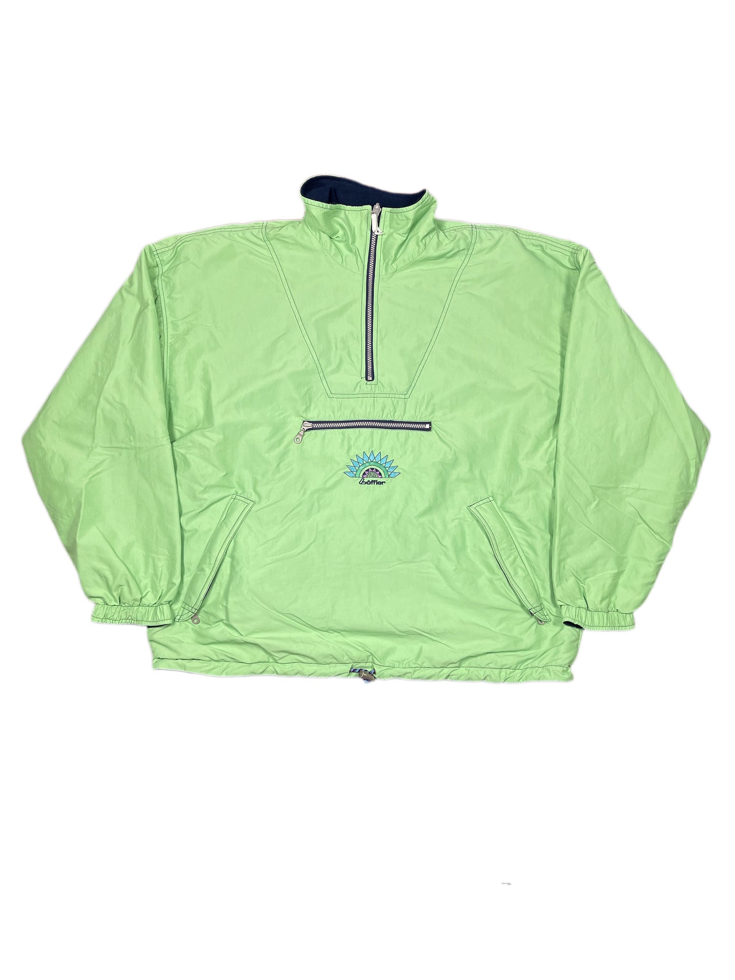 Vintage Löffler Reversible Fleece Green Navy - XL/XXL