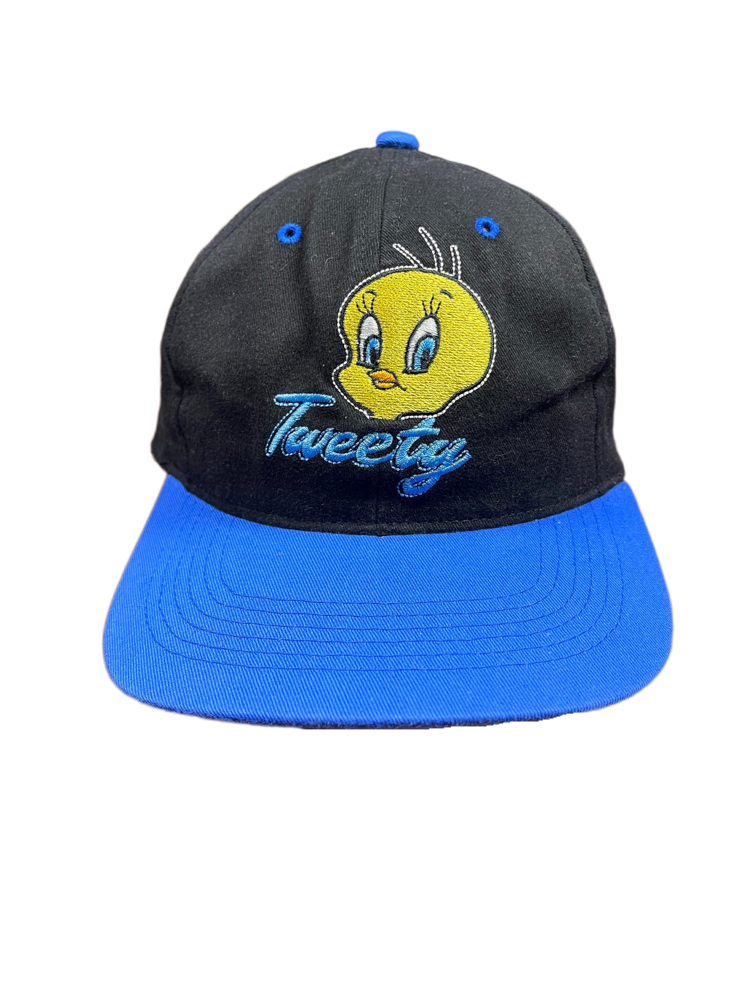 Vintage Tweety 1997 Looney Tunes Warner Bros Cap Blue Black