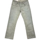 Vintage Chevignon Waxed Denim Bootcut Pants Gray - L