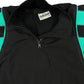 Vintage 90s Adidas Equipment Zip Sweatshirt Black Turquoise - XL