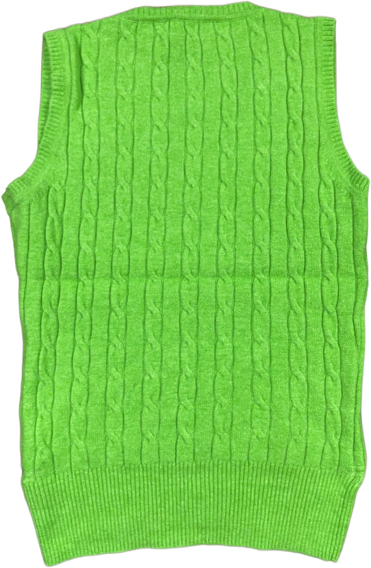 Gant Sweater Vest Green Lamb Wool XS