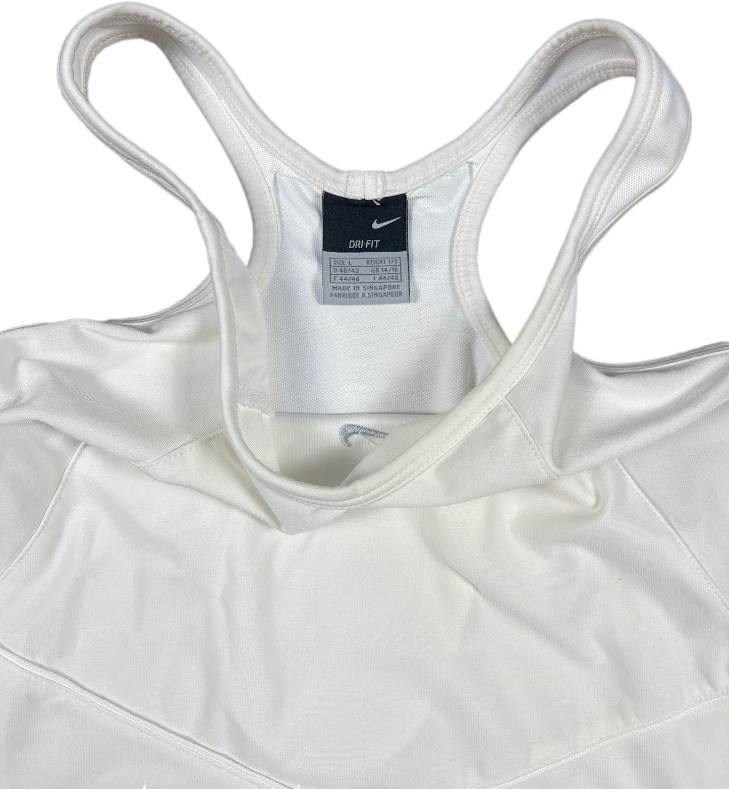 Nike Sleeveless Top White Elastane L