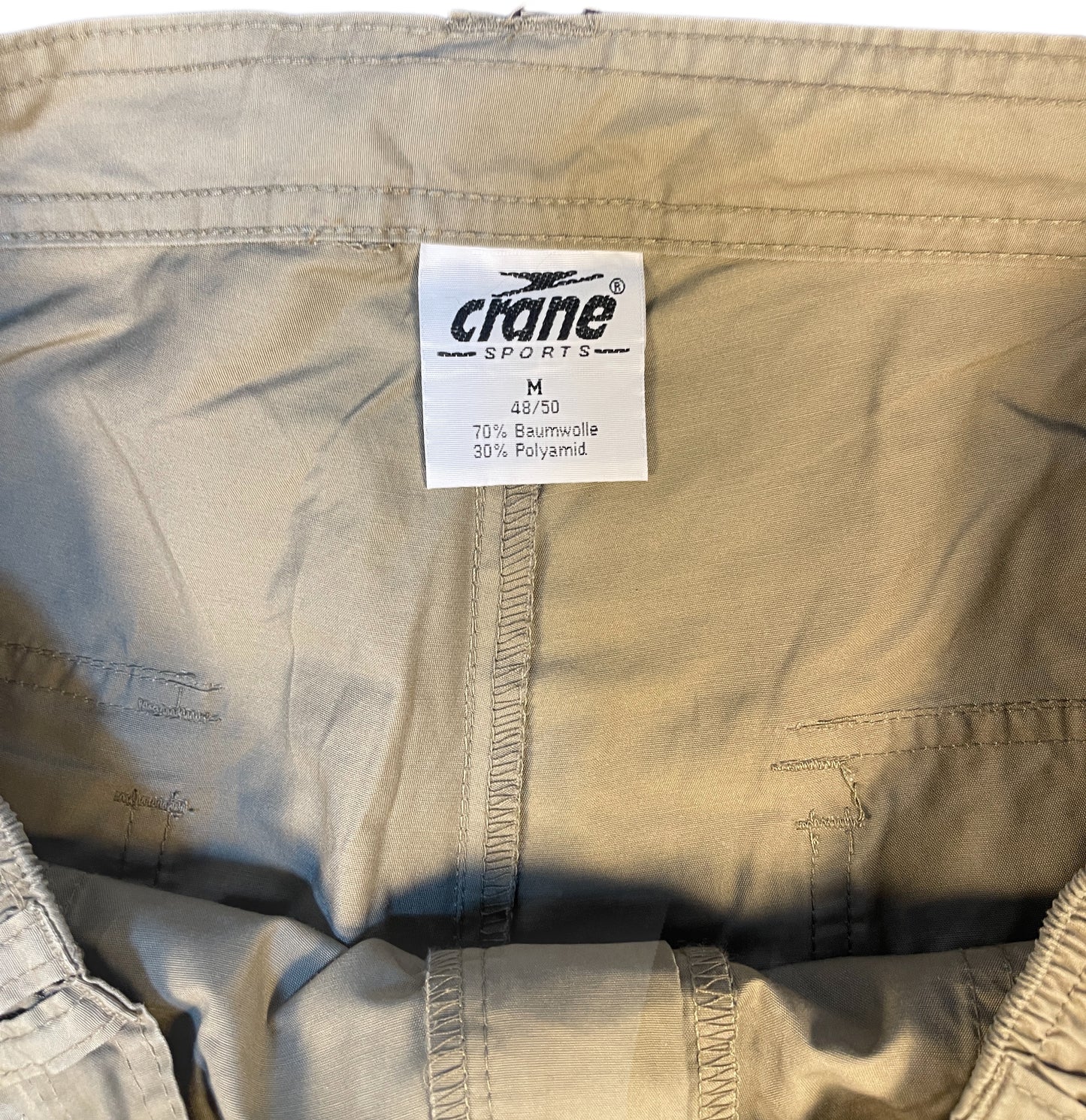 Vintage Crane Cargo Pants Beige Cotton Blend M