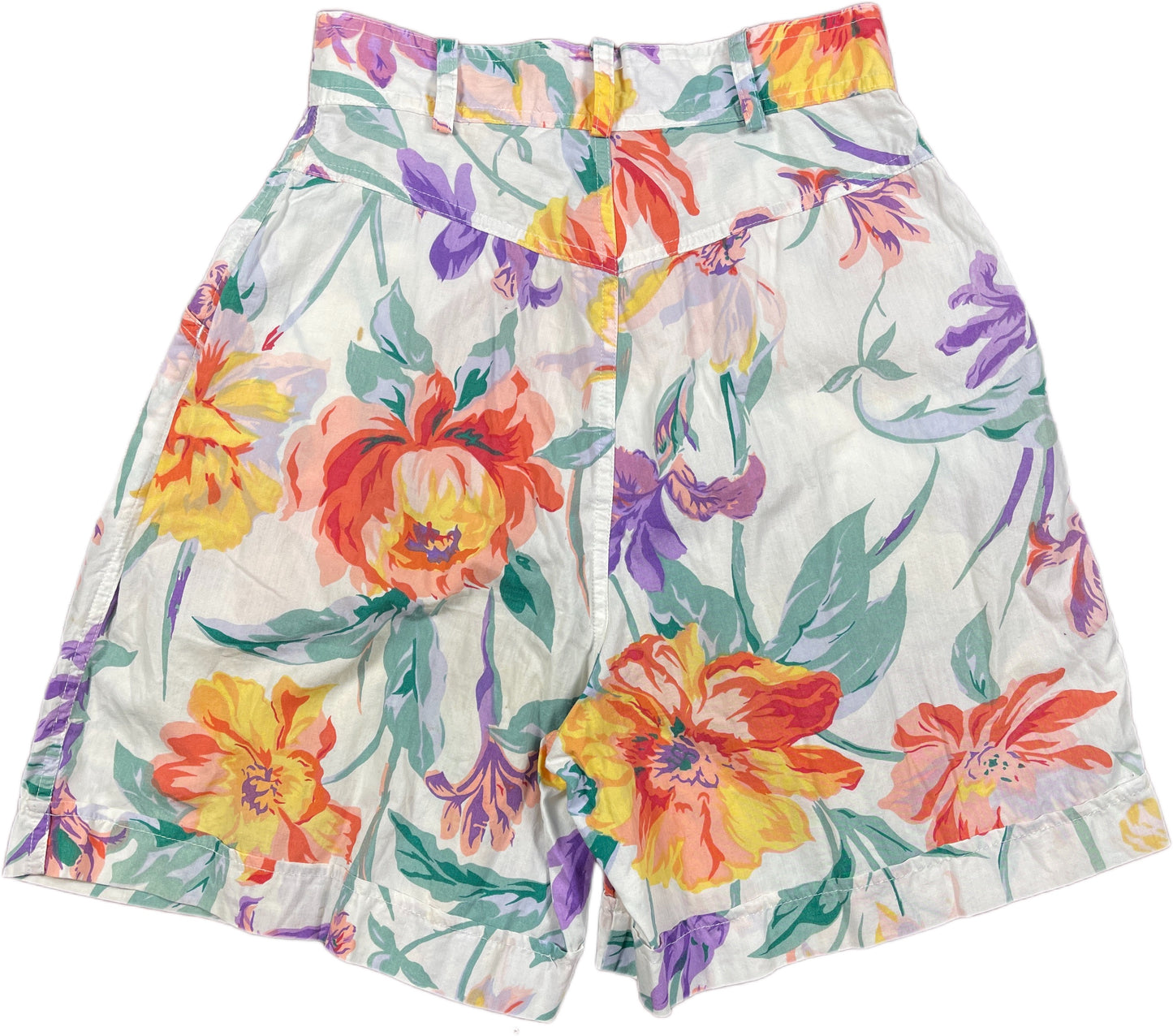 Vintage Together  Shorts Floral Pattern Cotton XS