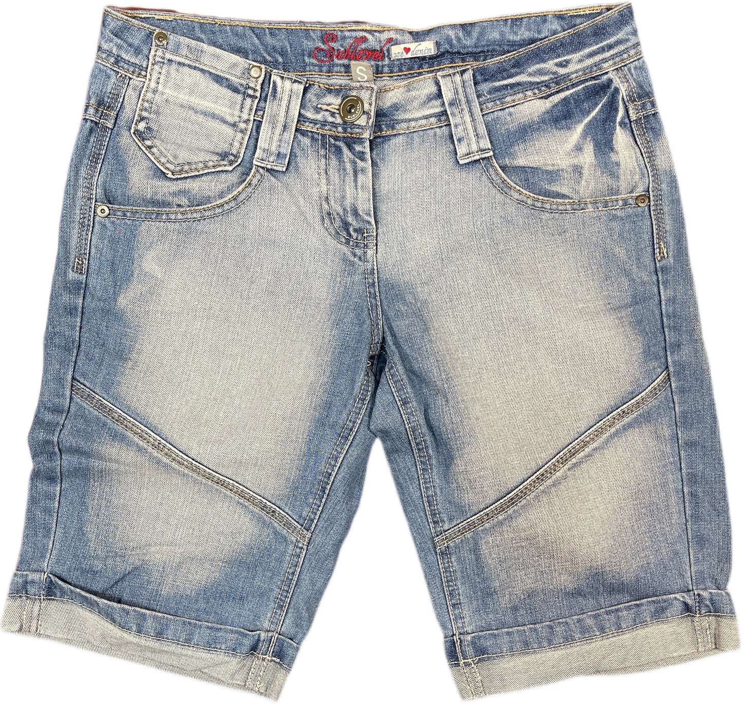 Y2K Sublevel Denim Shorts Blue Cotton S