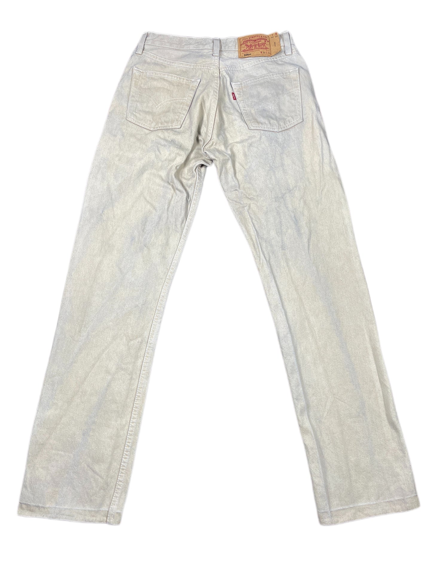Vintage Levi's 501 Denim Pants Beige - S