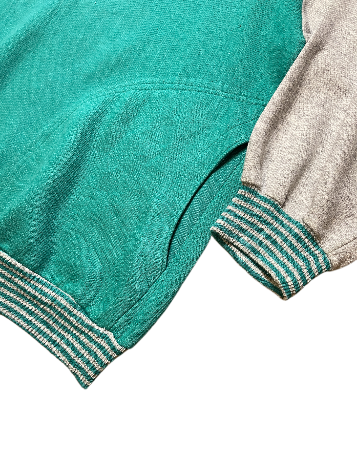 Vintage Stone Island Marina Turquoise Gray Sweatshirt 1980s | M