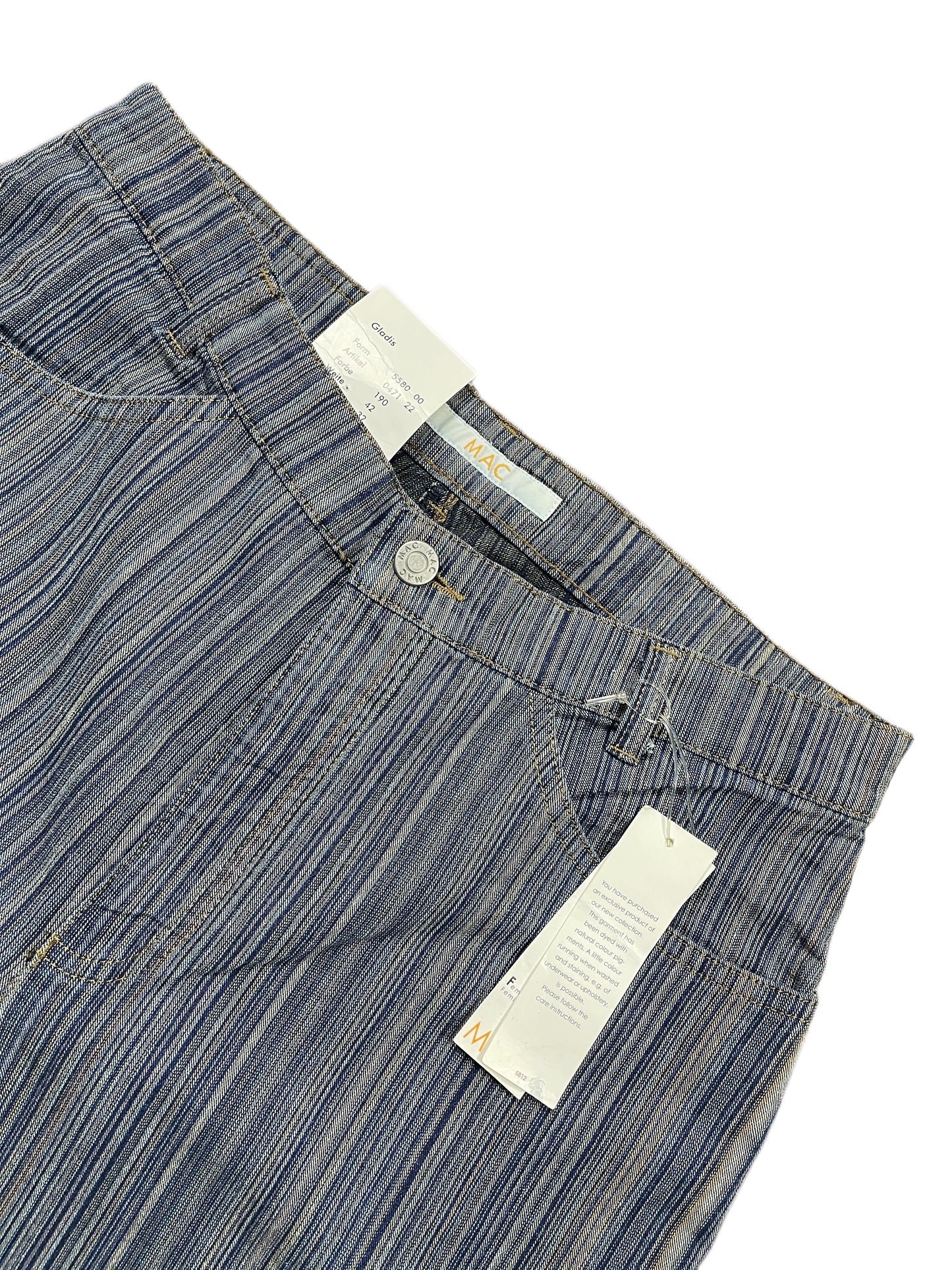 Y2k Mac Flared Pants Striped Blue - XL