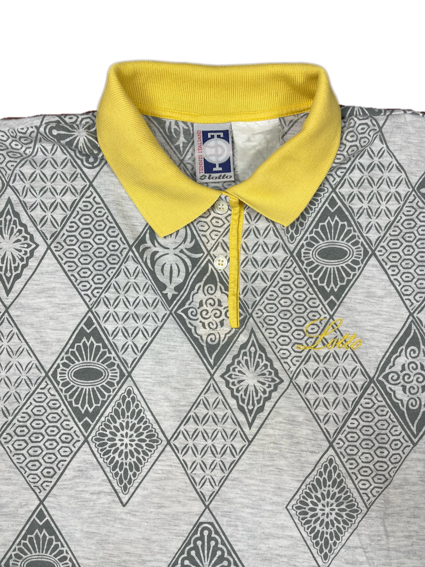 Vintage Lotto Polo Shirt Gray - M/L