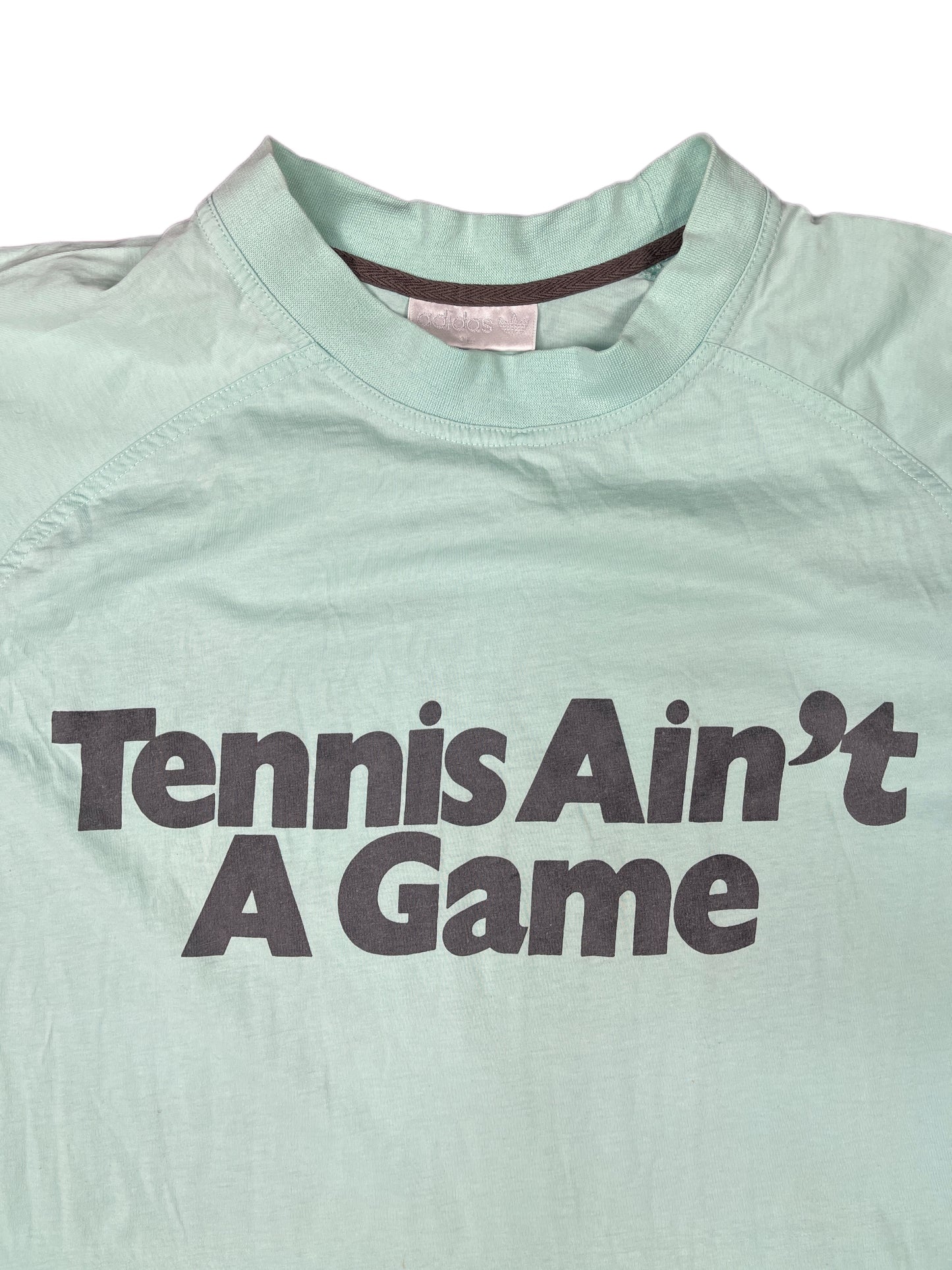 Vintage Adidas Tennis T-Shirt Turquoise - L