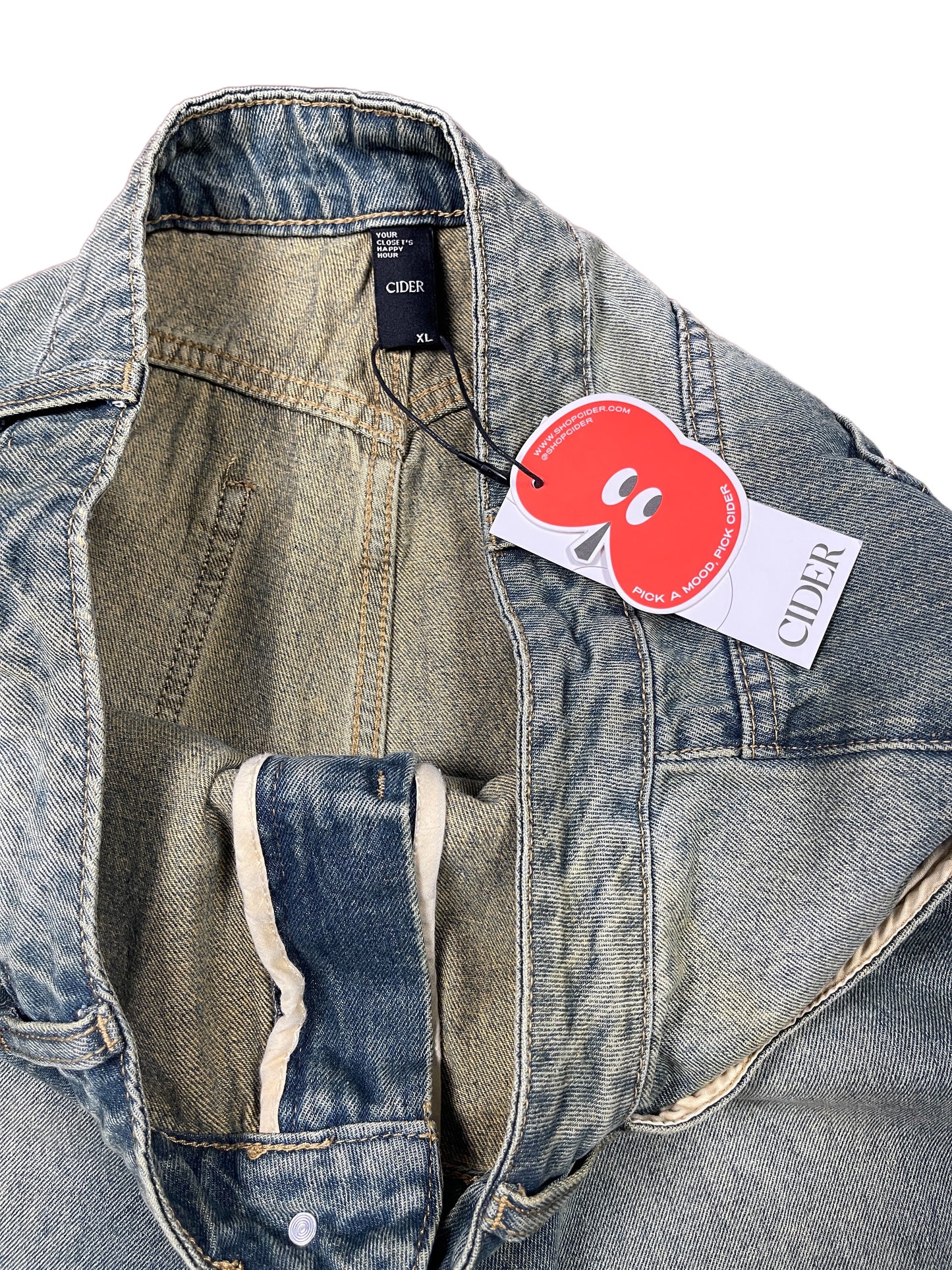 Cider Bootcut Denim Pants Gray Blue - XL