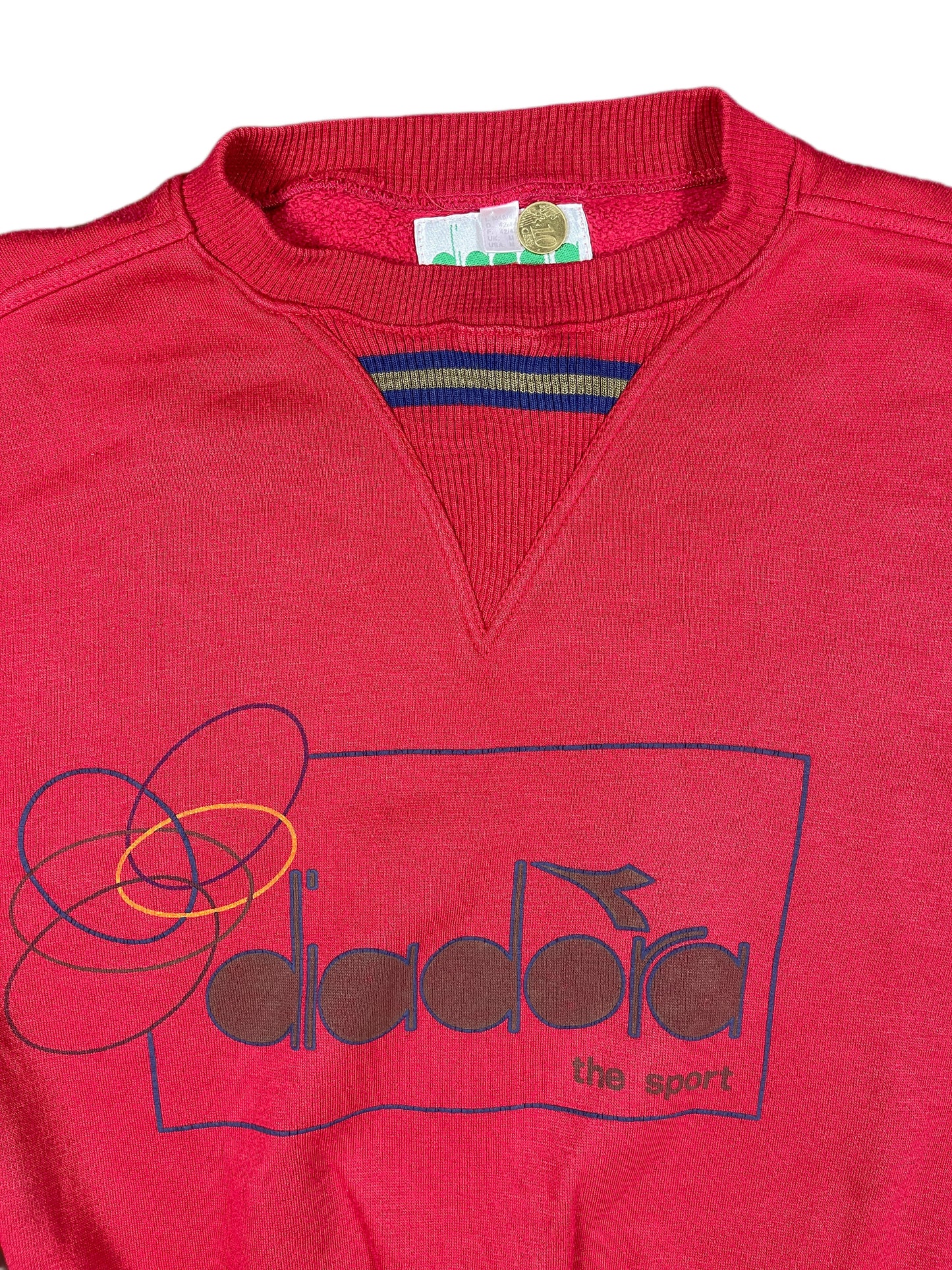 Vintage Diadora Sweatshirt Red - M