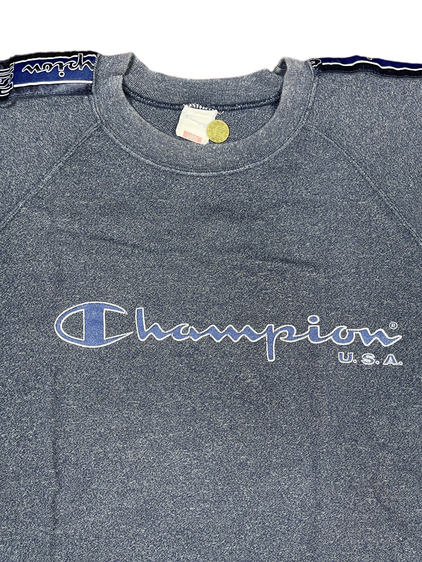 Vintage Champion T-Shirt Blue - L