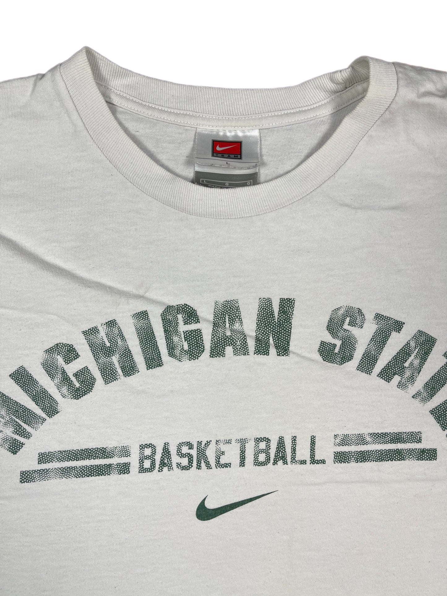 Vintage Nike Michigan State T-Shirt White - L
