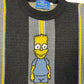 Vintage The Simpsons 1997 Bart Chunky Knitted Sweatshirt Gray Black - M