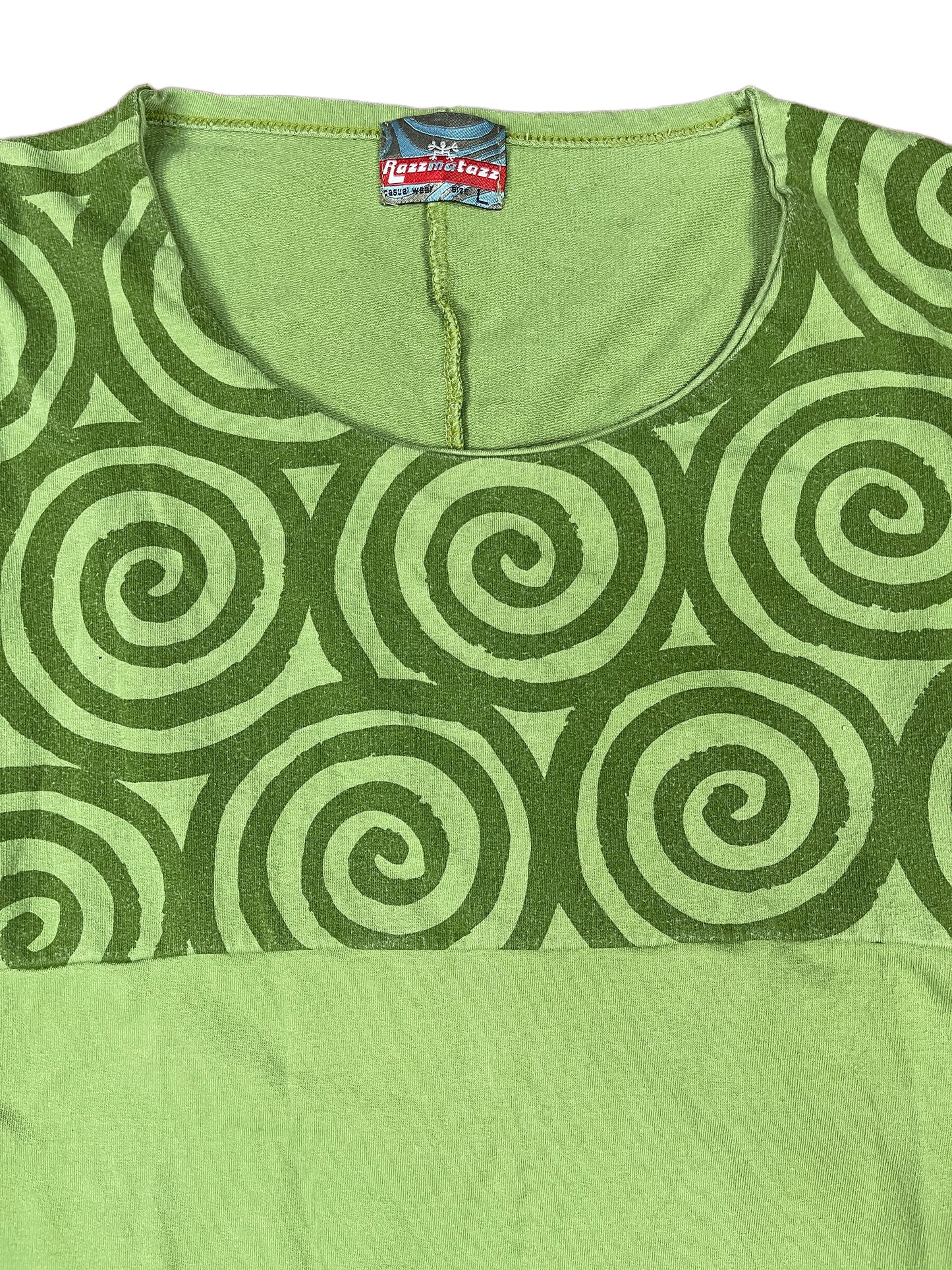 Y2k Razzmatazz Sleeveless Dress Green - L