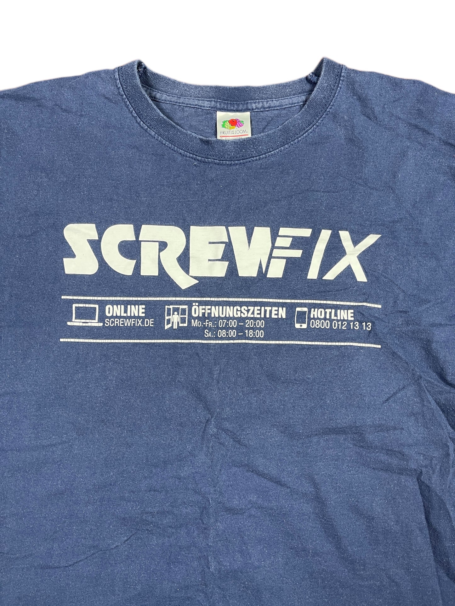 Vintage Fruit of the Loom T-Shirt Navy - L/XL