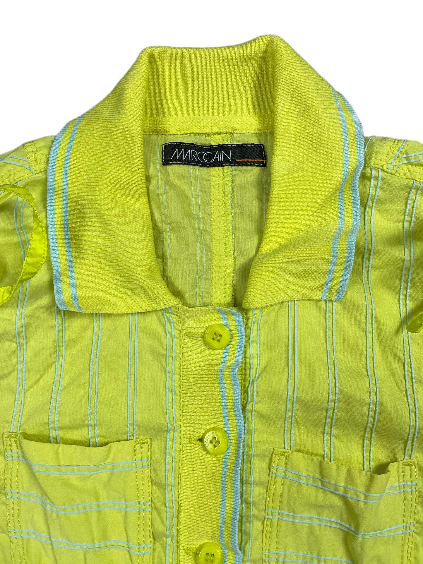 Y2k Marc Cain Sleeveless Top Green Blue - M/L