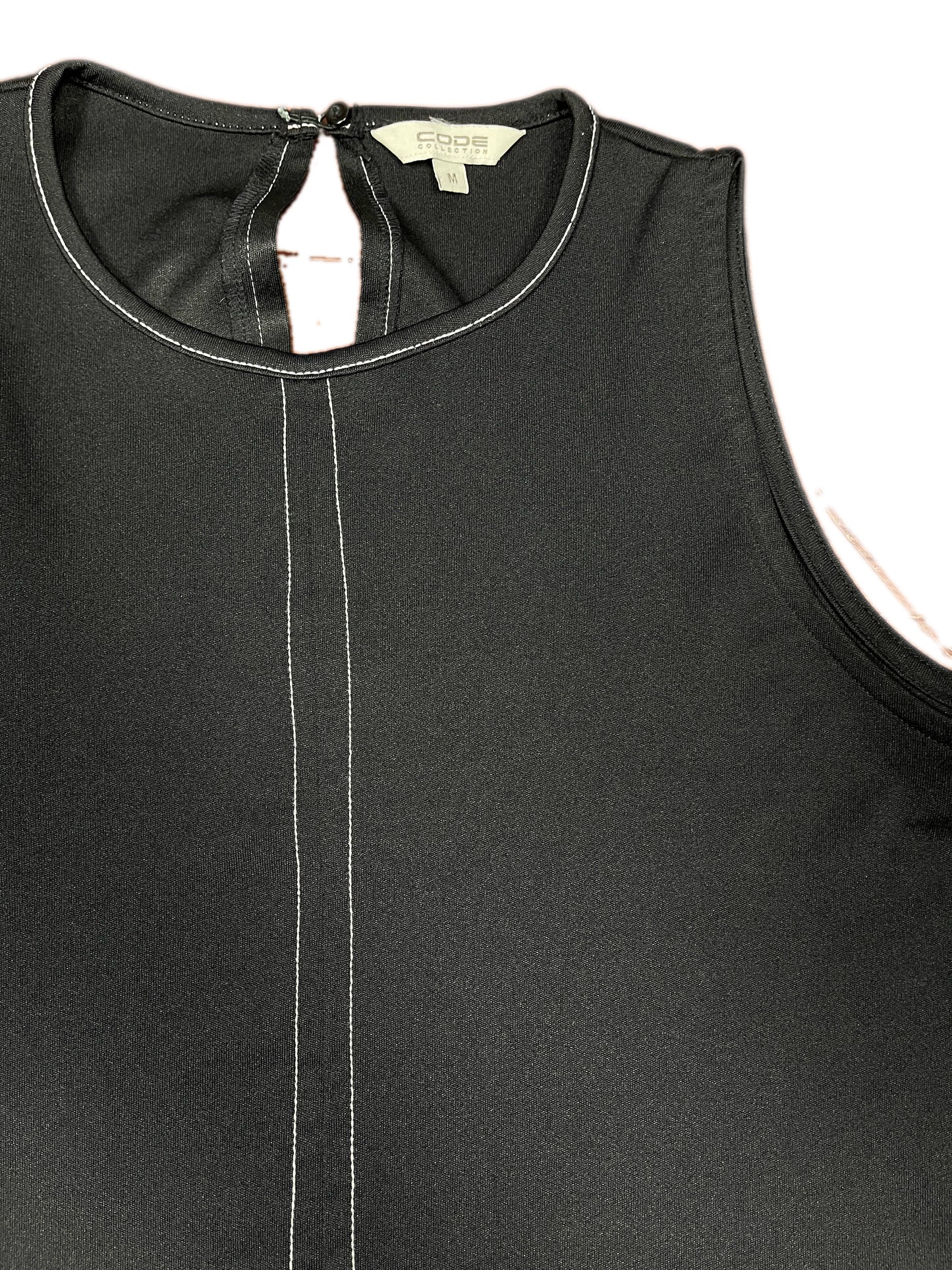 Y2k Code Sleeveless Dress Black - M