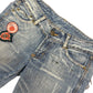 Y2k Blanco Low Waist Denim Capri Pants Blue - S
