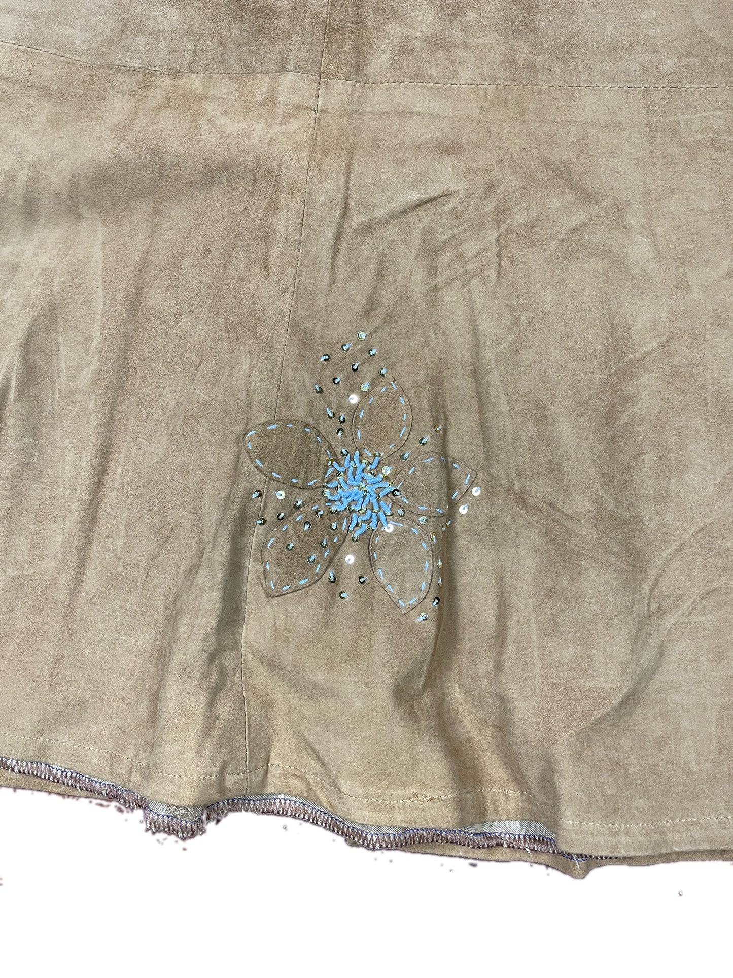Vintage Massimo Dutt Wild Leather Skirt Brown - XL