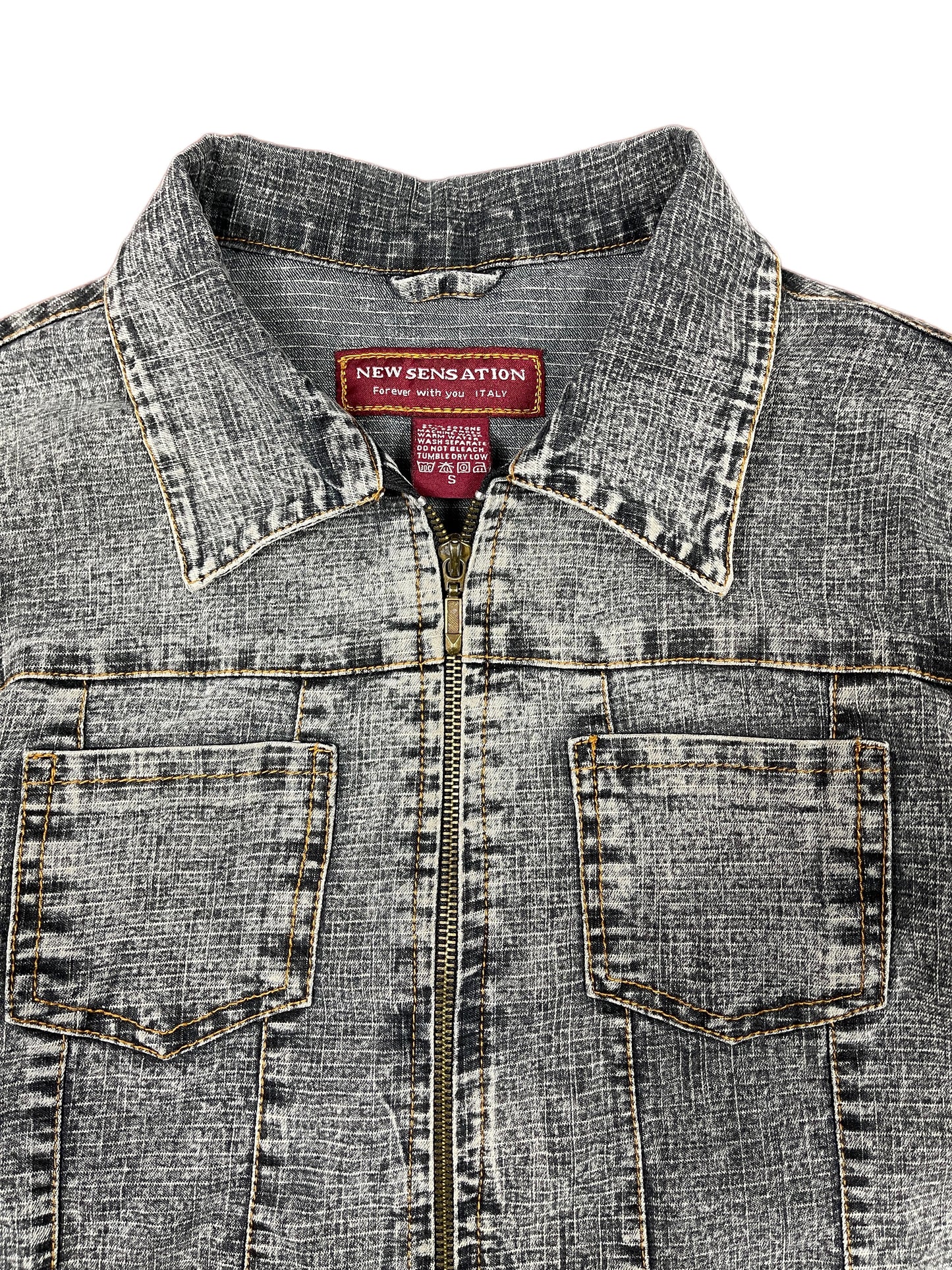 Y2k New Sensation Denim Jacket Gray - S