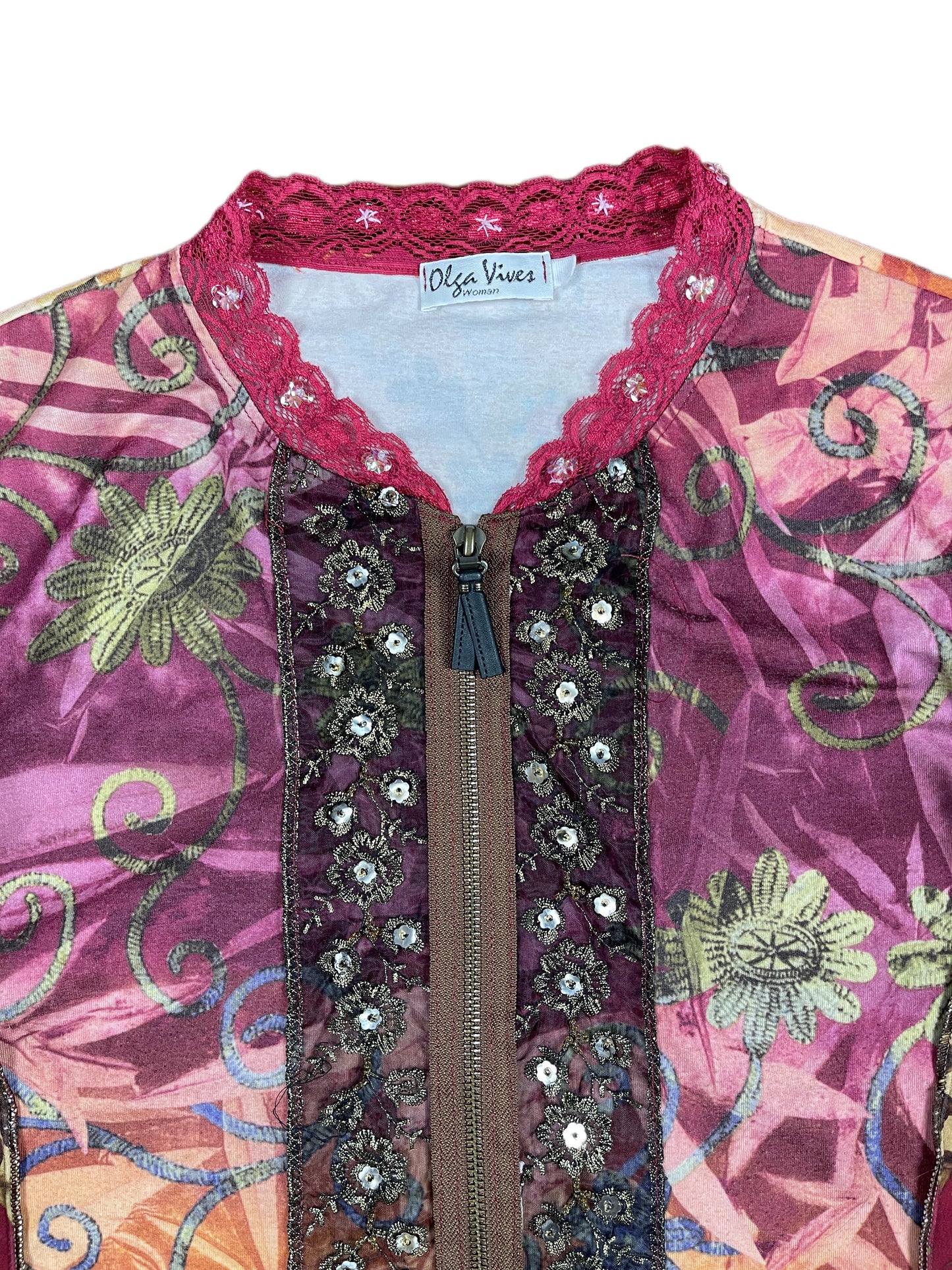 Y2k Olga Vives Long Sleeve Top Multicolor - L