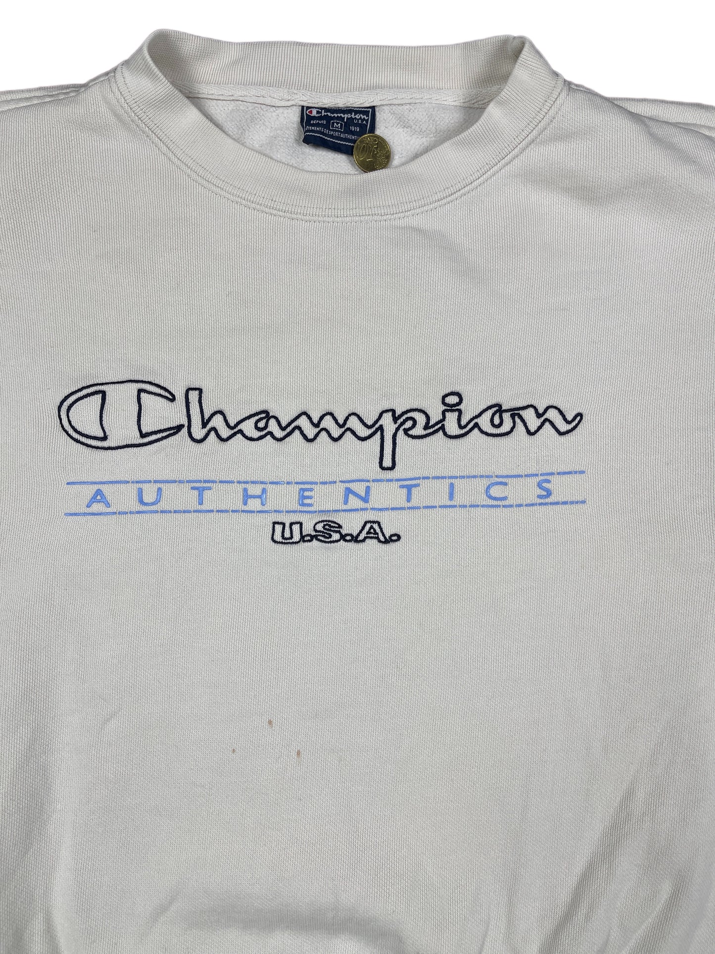 Vintage Champion Sweatshirt White - M