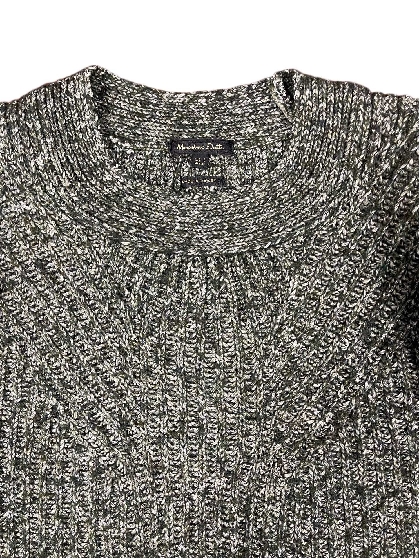 Massimo Dutti Knitted Sweatshirt Gray - L