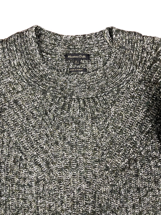Massimo Dutti Knitted Sweatshirt Gray - L