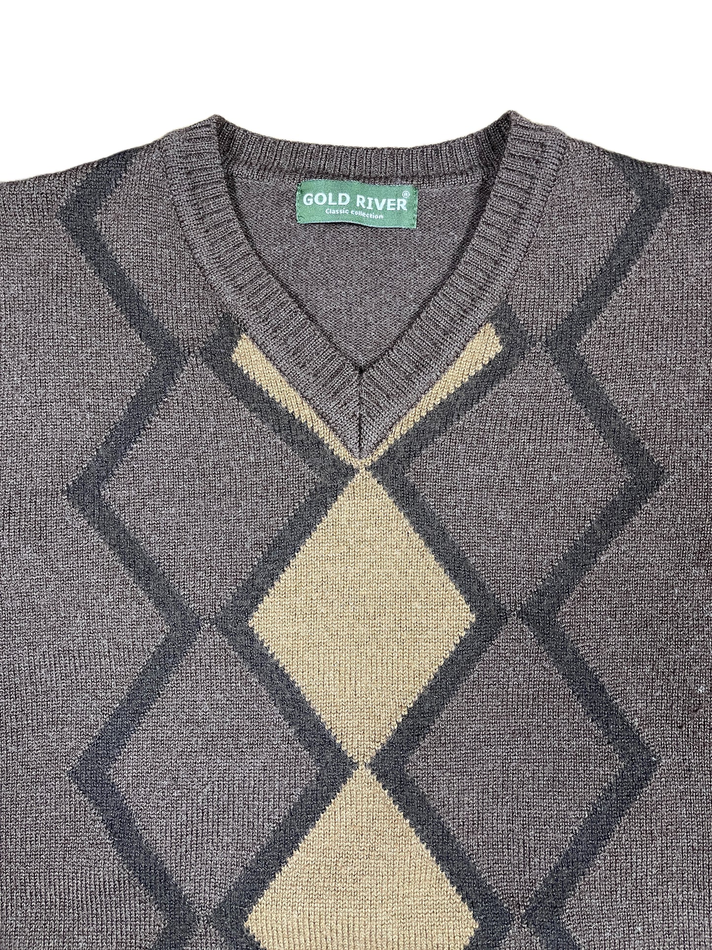 Vintage Gold River Knitted Sweatshirt Brown - S/M