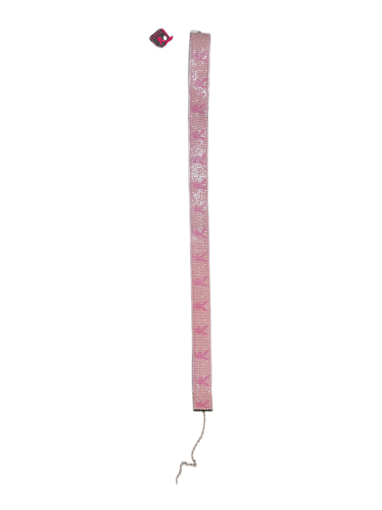Y2k Playboy Metal Mesh Belt Pink 2004