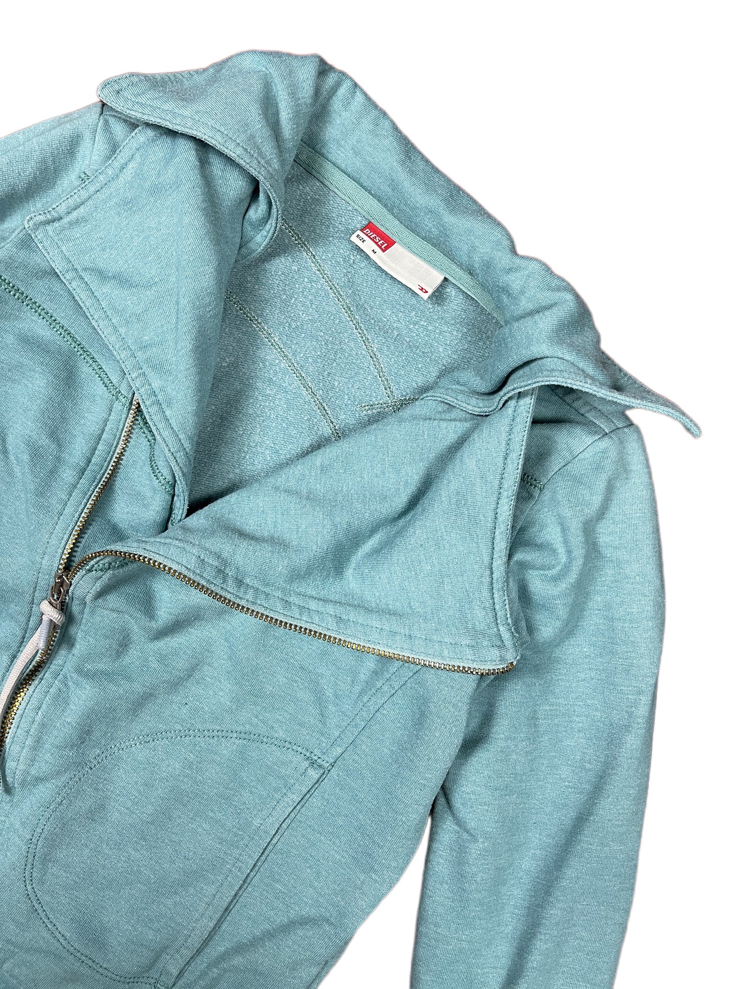 Y2k Diesel Zip Sweatshirt Turquoise - M