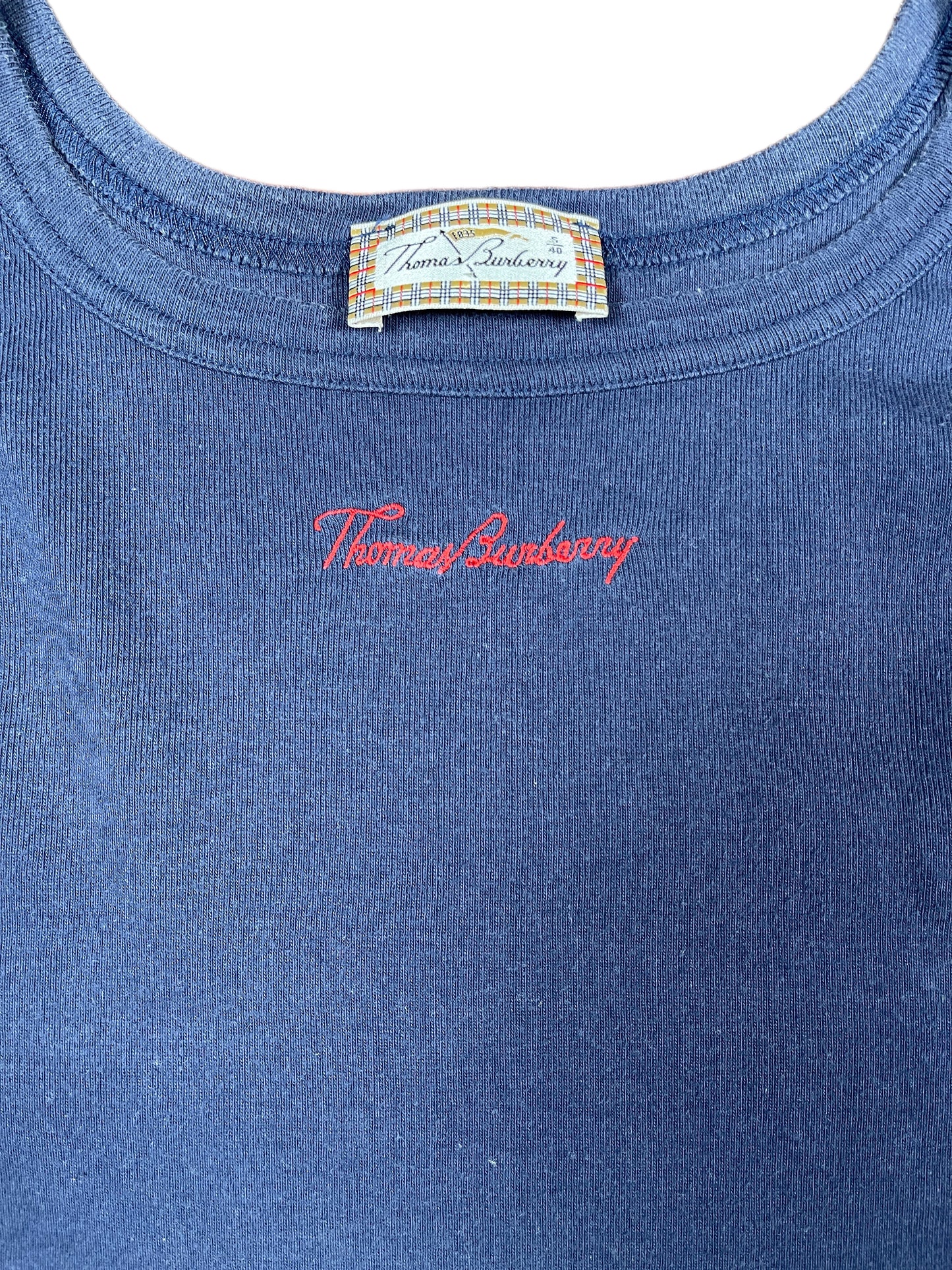 Vintage Thomas Burberry Sleeveless Top Navy - S