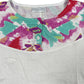 Vintage Adidas 1990s Short Sleeve Top White Pink - M