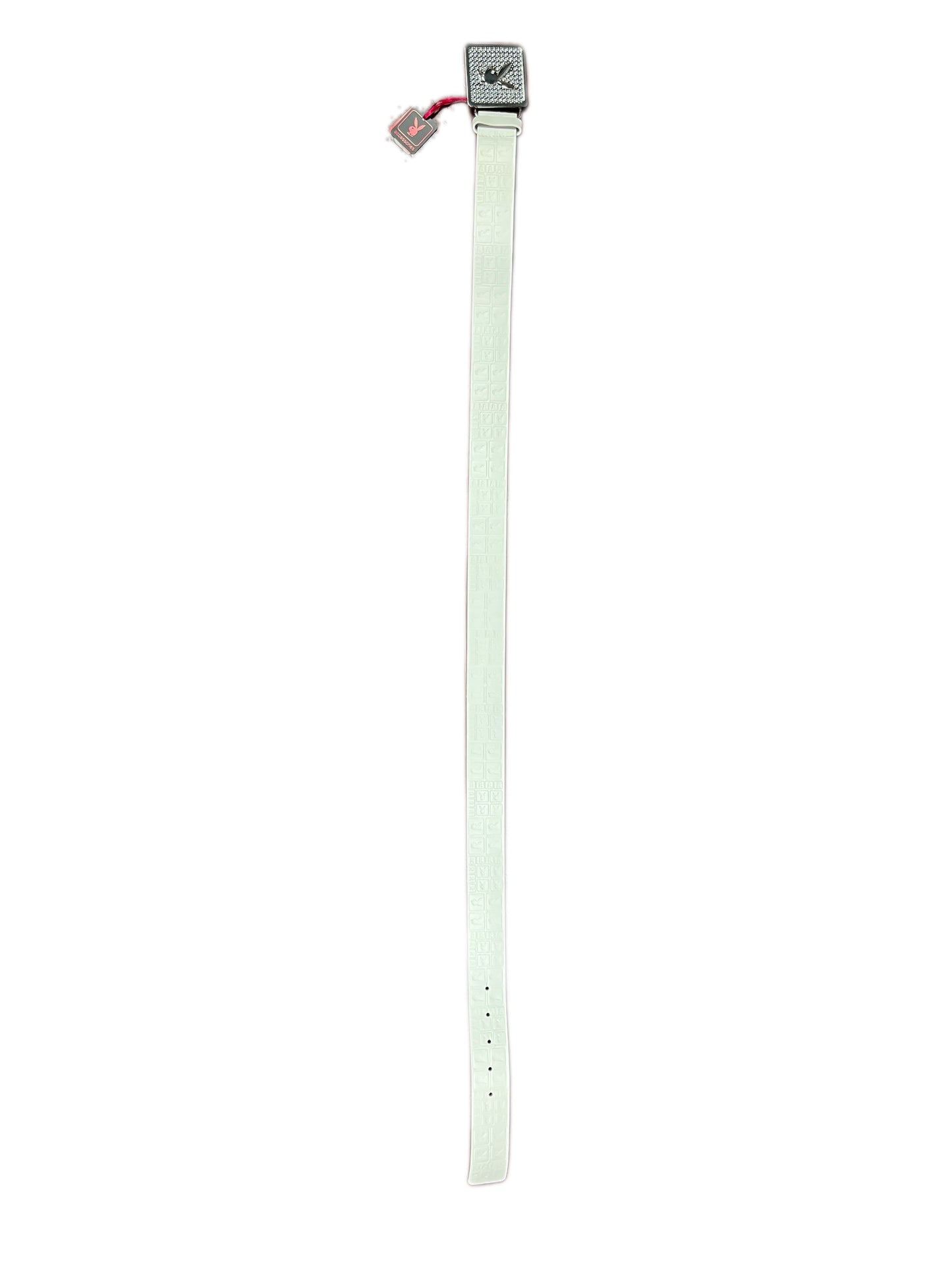 Y2k Playboy Leather Plug In Belt White 2004