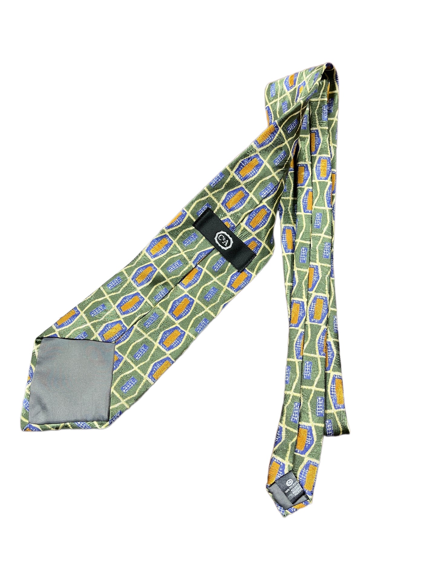 Vintage C&A Tie Green Blue