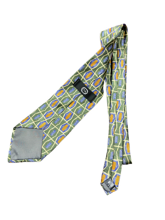 Vintage C&A Tie Green Blue