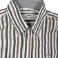 Vintage Thomas Burberry Long Sleeve Shirt Striped White Cream - XL