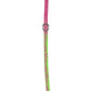Y2k Dolce & Gabbana 2000s Leather Cotton Belt Neon Green Pink